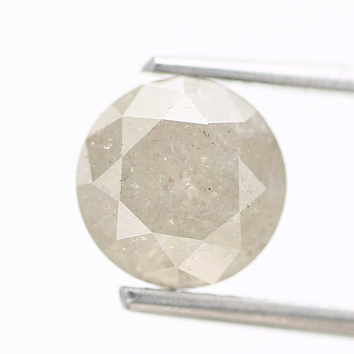 1.85 Carat Salt and Pepper Round Brilliant Cut Natural Loose Diamond